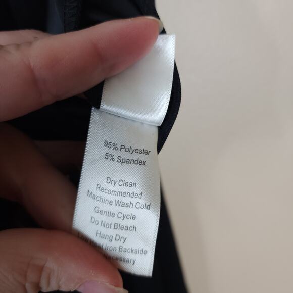 ecru Split Hem Wide Flare Leg Cropped Palazzo Pants in Black Size 4 - Picture 10 of 11